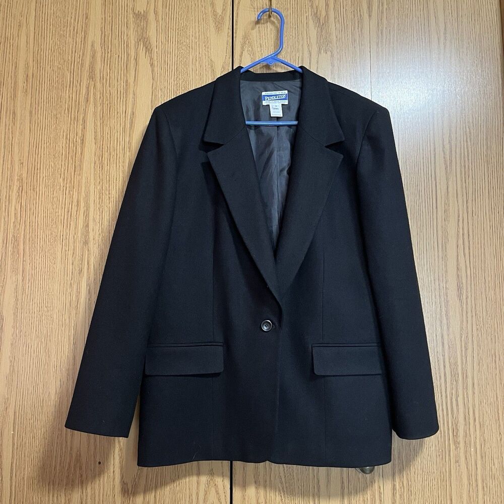 VTG Pendleton USA 100% Wool Women’s 18 Blazer Black